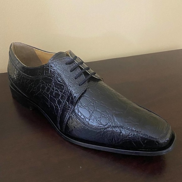 Giorgio Brutini Men's Heft Derby Shoes Croco Print - Picture 2 of 7